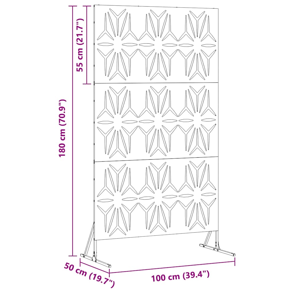 Ecran de intimitate Antracit Oțel GartenMobel Dekor