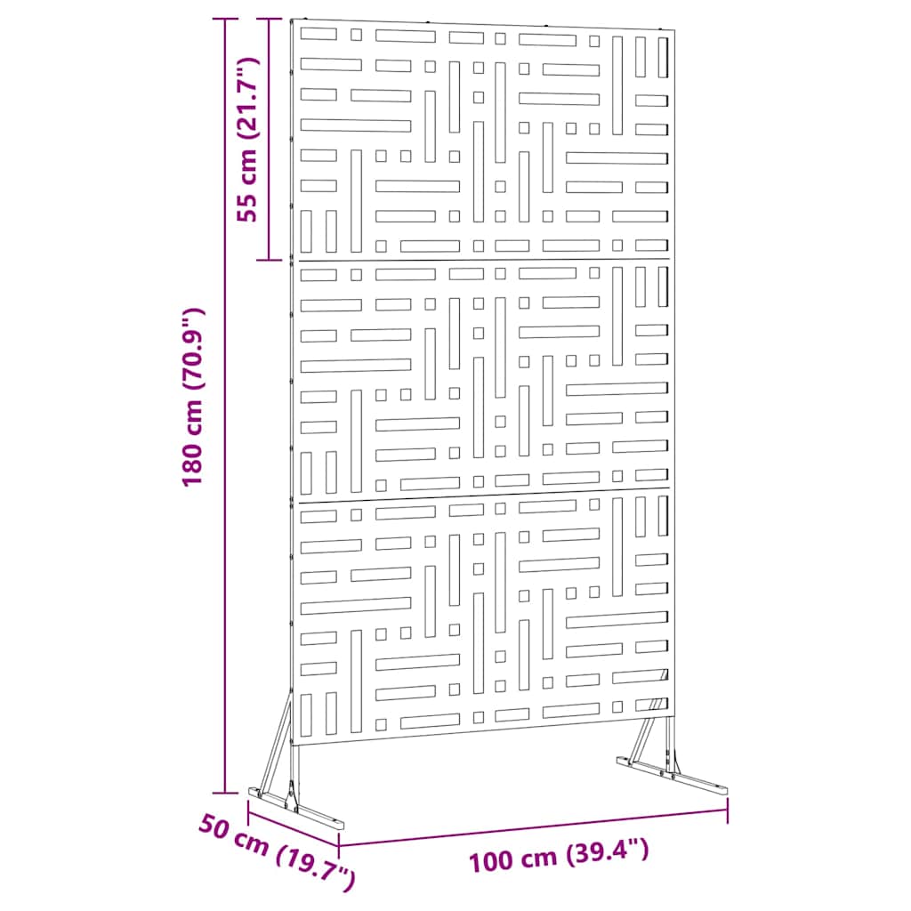 Ecran de intimitate Gri Oțel GartenMobel Dekor