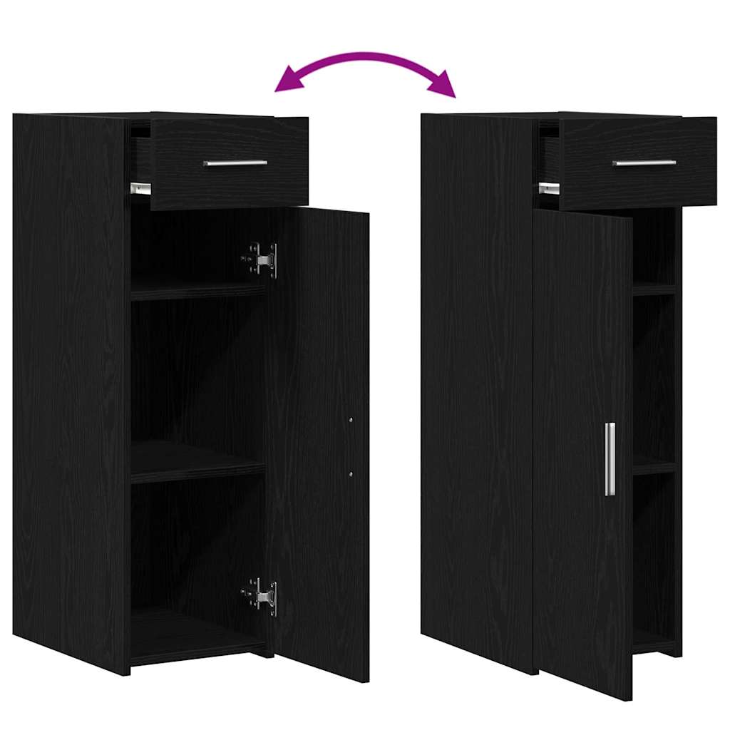 Bufet cu sertar Stejar negru 30 x 42.5 x 93 cm Lemn compozit GartenMobel Dekor