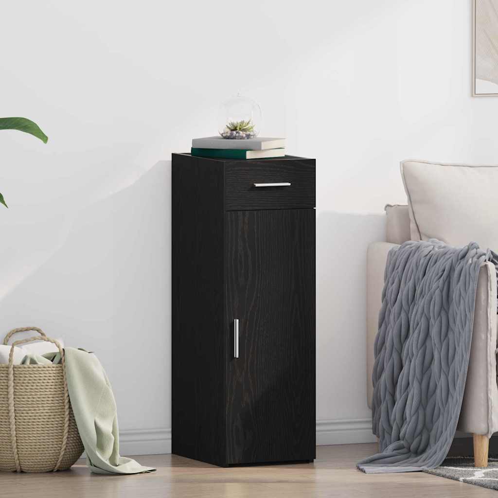 Bufet cu sertar Stejar negru 30 x 42.5 x 93 cm Lemn compozit GartenMobel Dekor