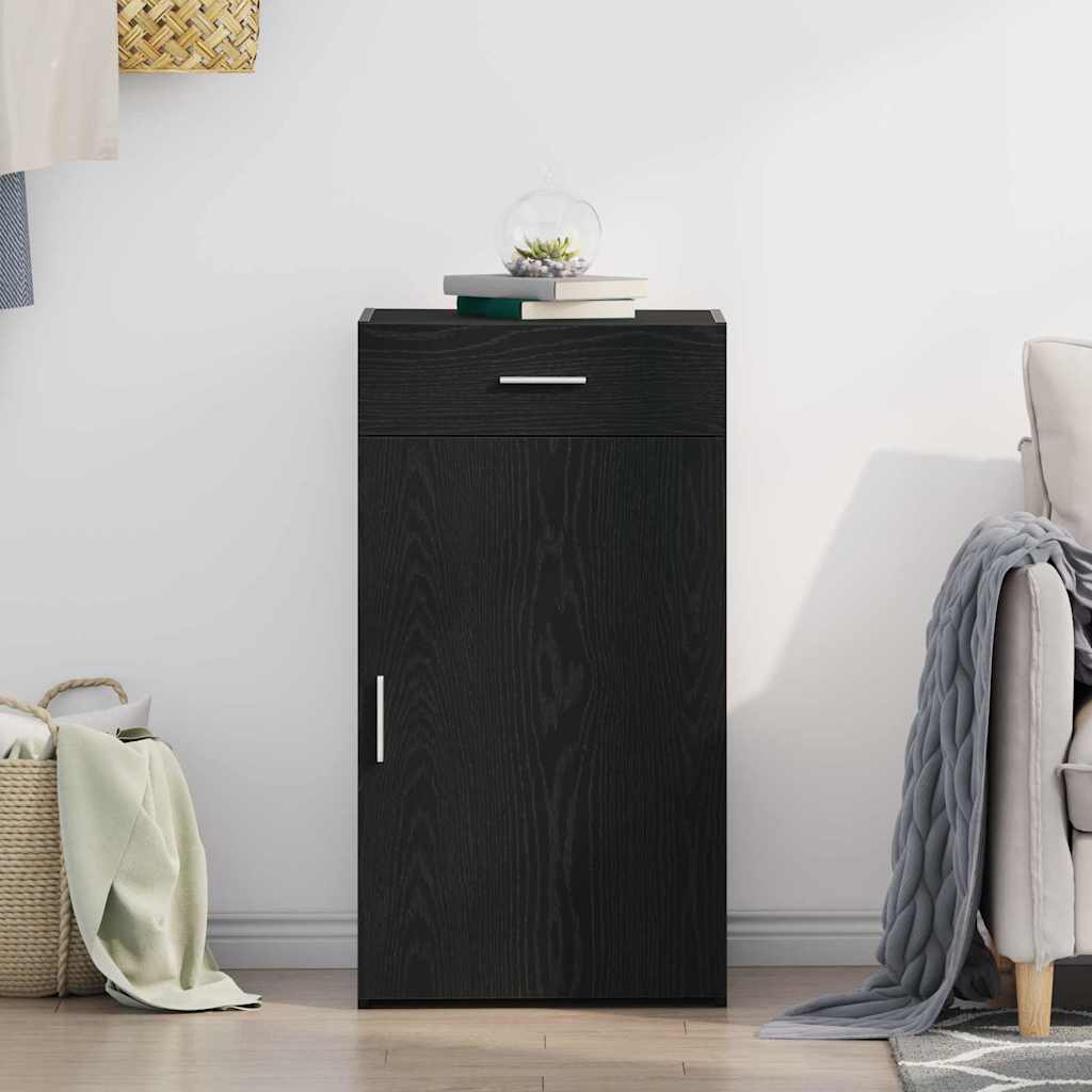 Bufet cu sertar Stejar negru 50 x 42.5 x 93 cm Lemn compozit GartenMobel Dekor