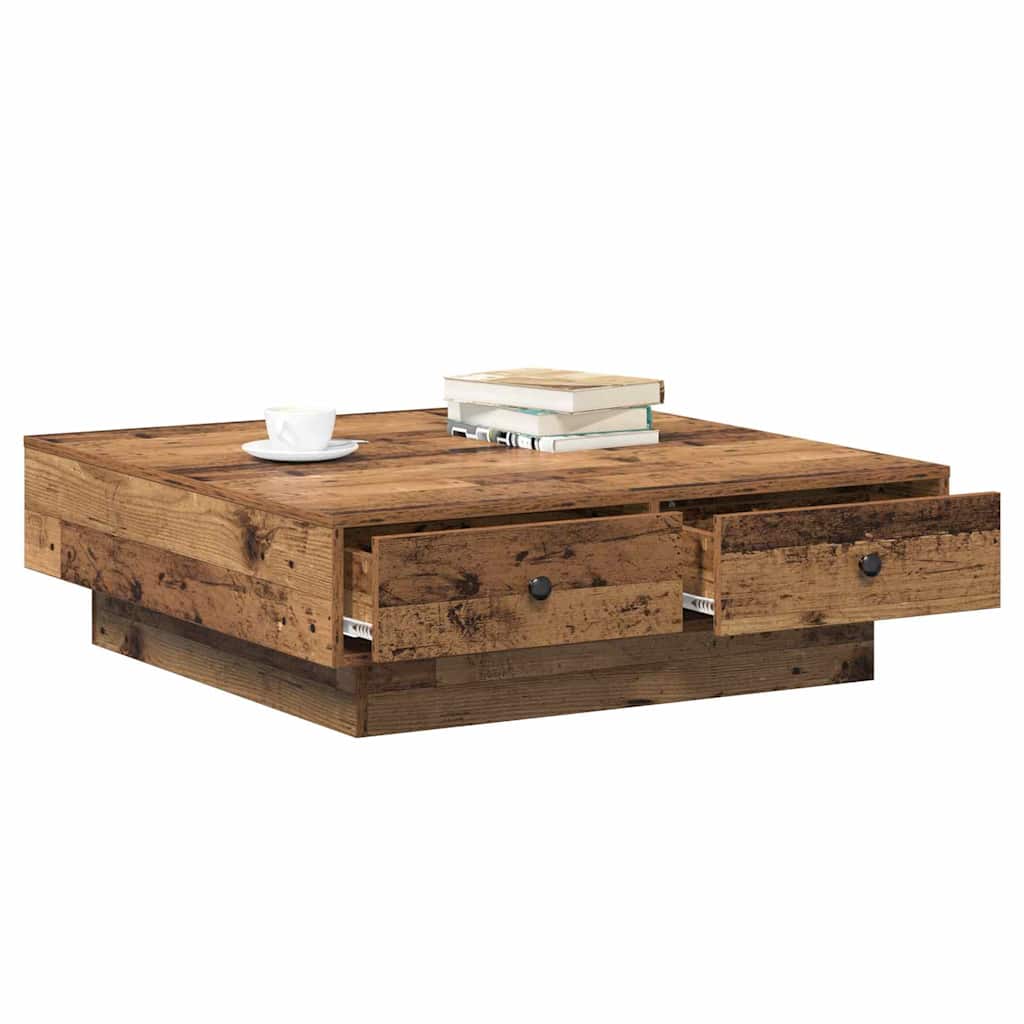Masă de cafea Lemn vechi 90 x 90 x 28 cm Lemn compozit GartenMobel Dekor
