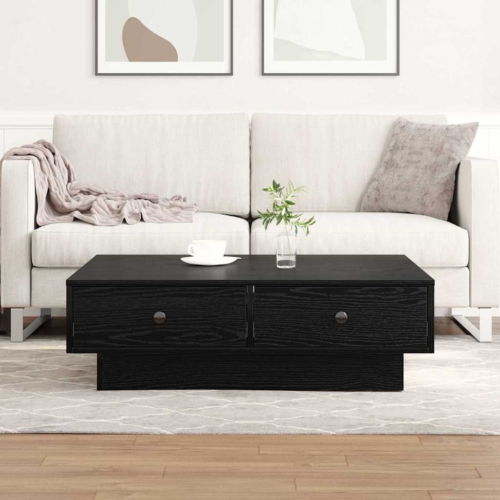 Masă de cafea Stejar negru 90 x 90 x 28 cm Lemn compozit GartenMobel Dekor