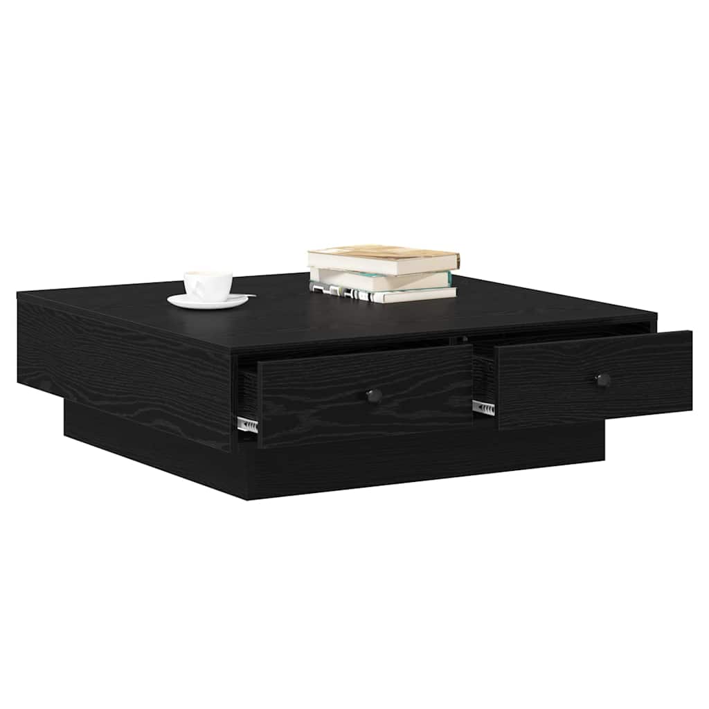 Masă de cafea Stejar negru 90 x 90 x 28 cm Lemn compozit GartenMobel Dekor