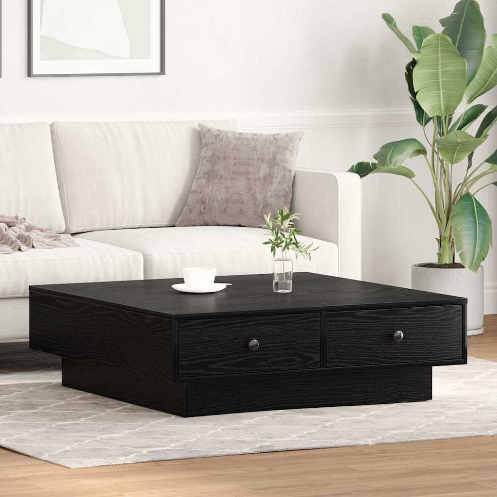 Masă de cafea Stejar negru 90 x 90 x 28 cm Lemn compozit GartenMobel Dekor