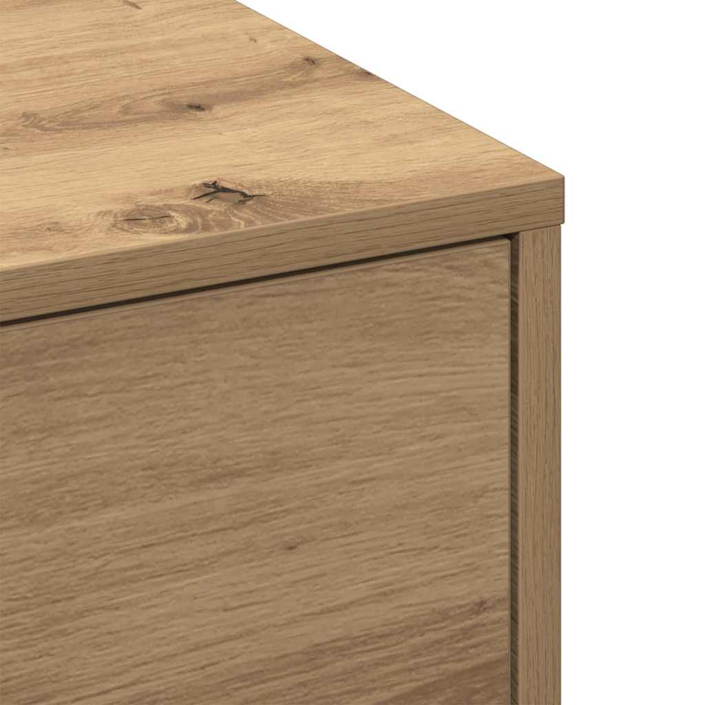 Masă de cafea stejar artizanal 90 x 90 x 28 cm Lemn compozit GartenMobel Dekor