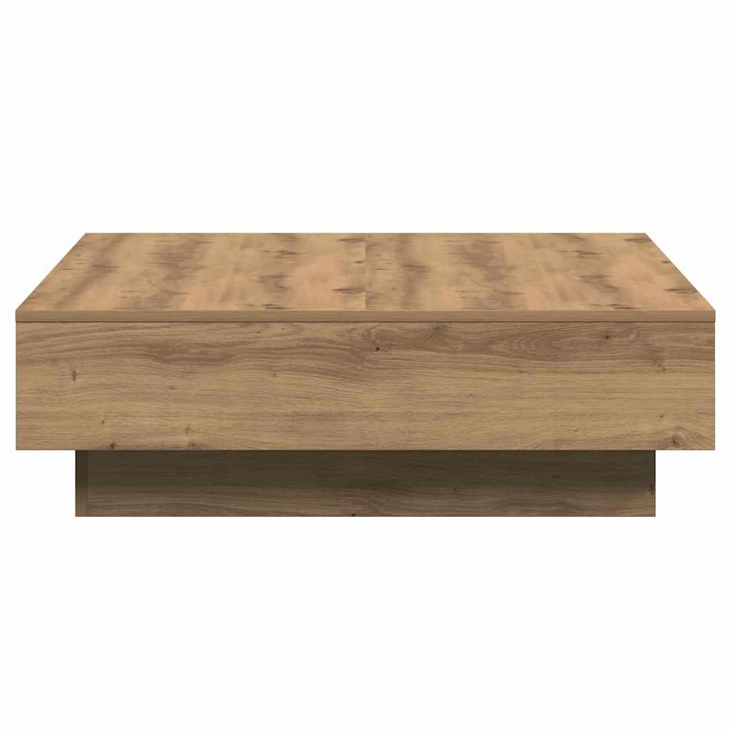 Masă de cafea stejar artizanal 90 x 90 x 28 cm Lemn compozit GartenMobel Dekor