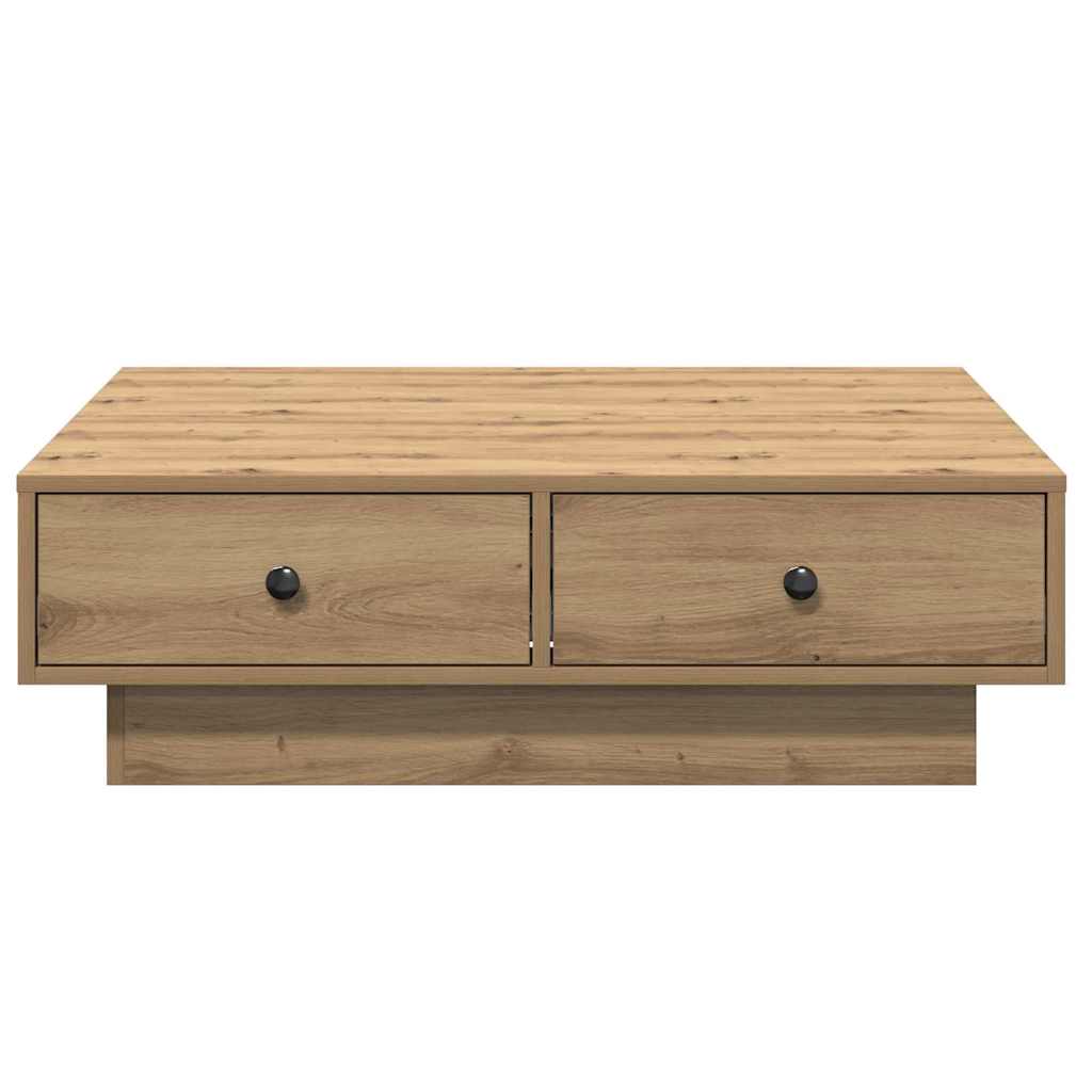 Masă de cafea stejar artizanal 90 x 90 x 28 cm Lemn compozit GartenMobel Dekor