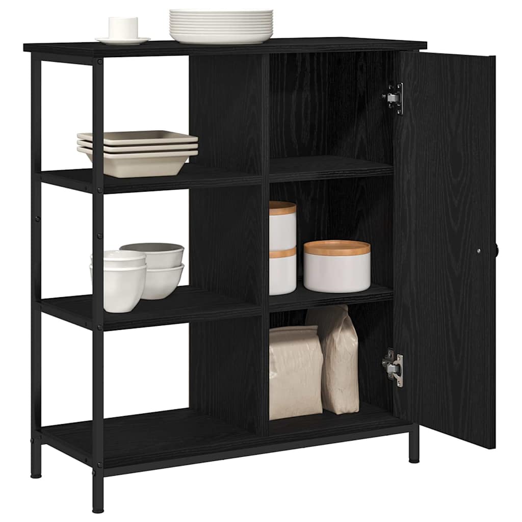 Bufet Stejar negru 70 x 30 x 80 cm Lemn compozit GartenMobel Dekor