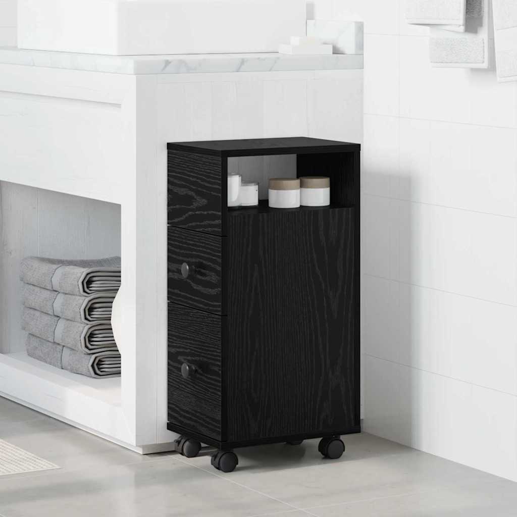 Cabinet Îngust pentru Baie Stejar negru 33 x 23 x 65 cm GartenMobel Dekor