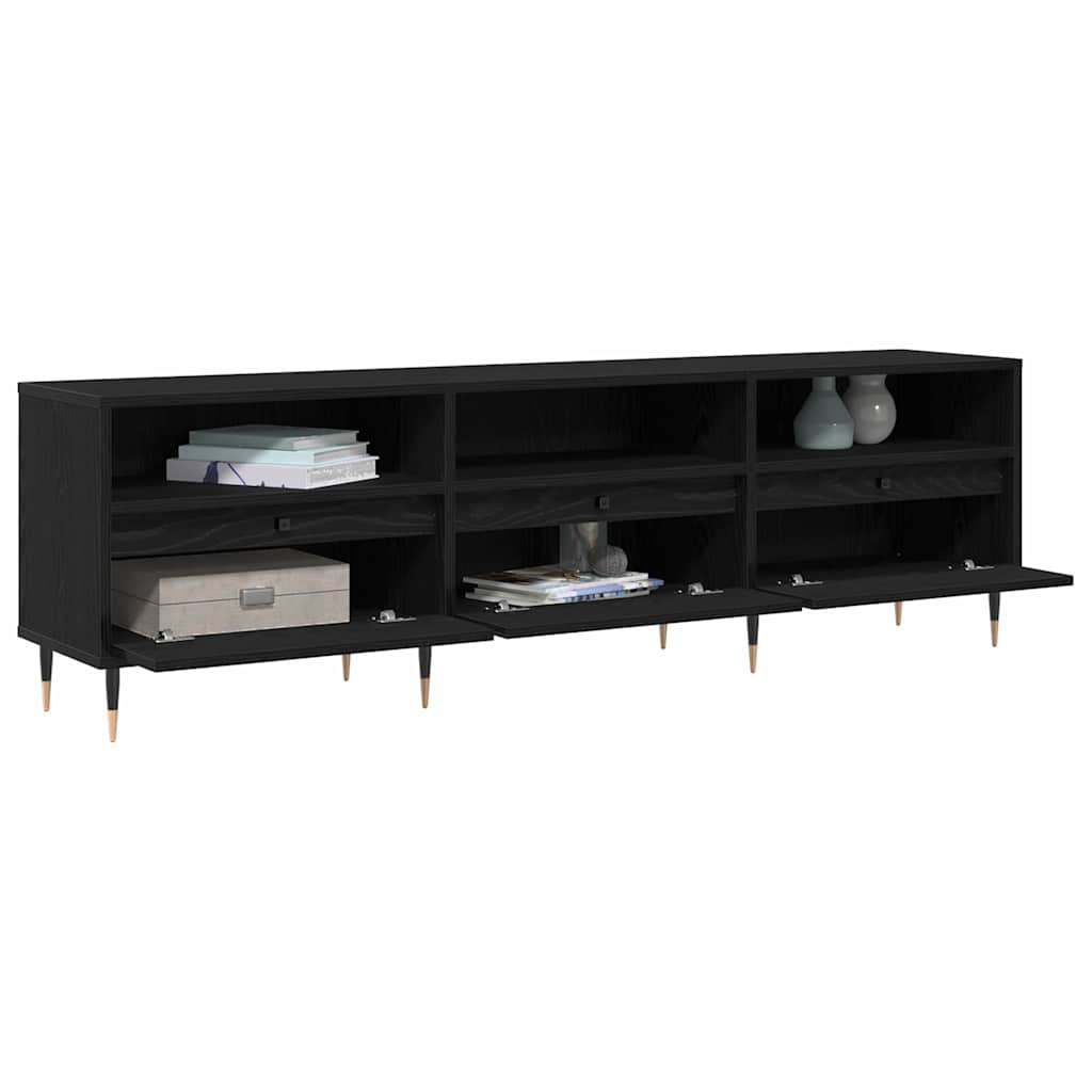 Cabinet TV Stejar negru 150 x 30 x 44.5 cm Lemn compozit GartenMobel Dekor