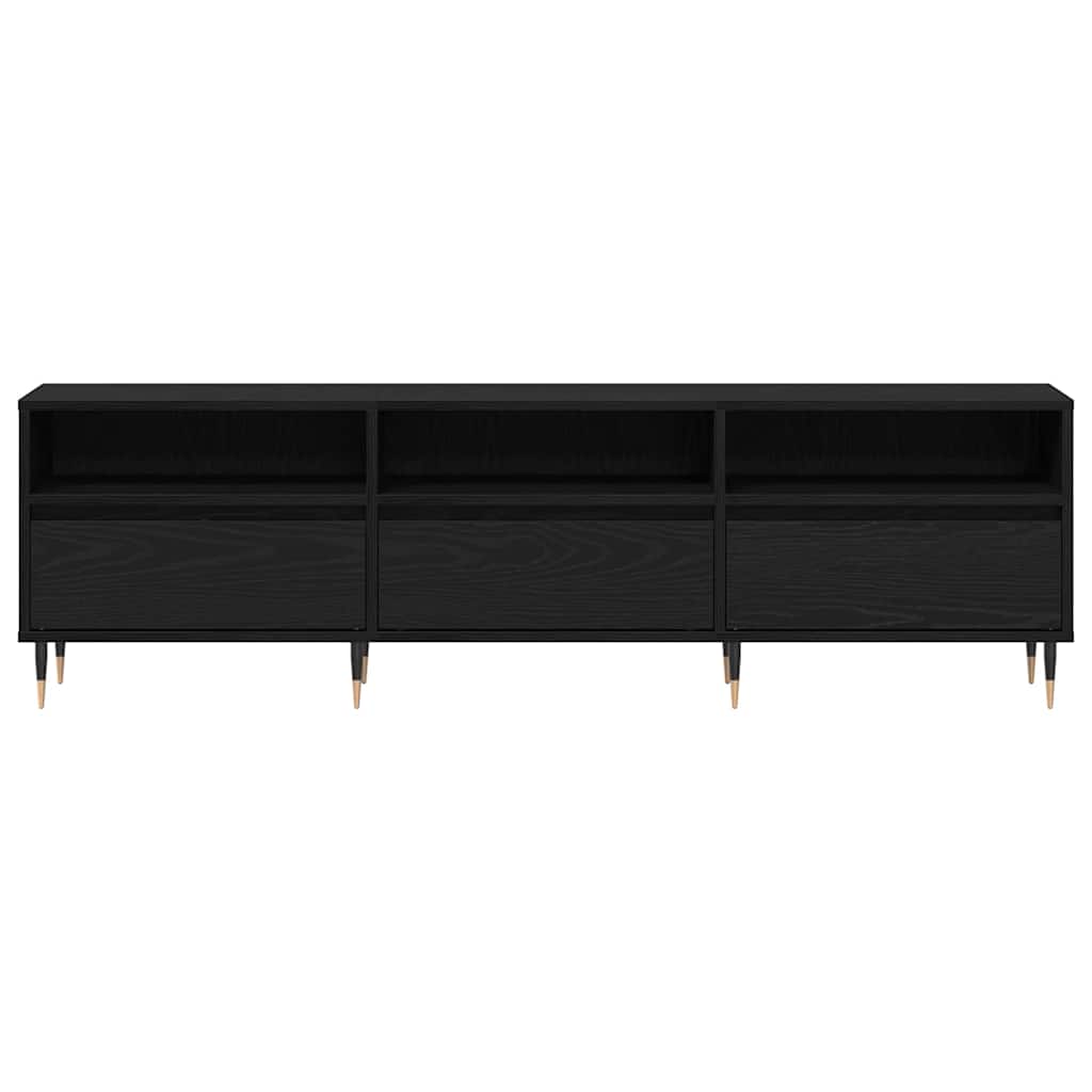 Cabinet TV Stejar negru 150 x 30 x 44.5 cm Lemn compozit GartenMobel Dekor