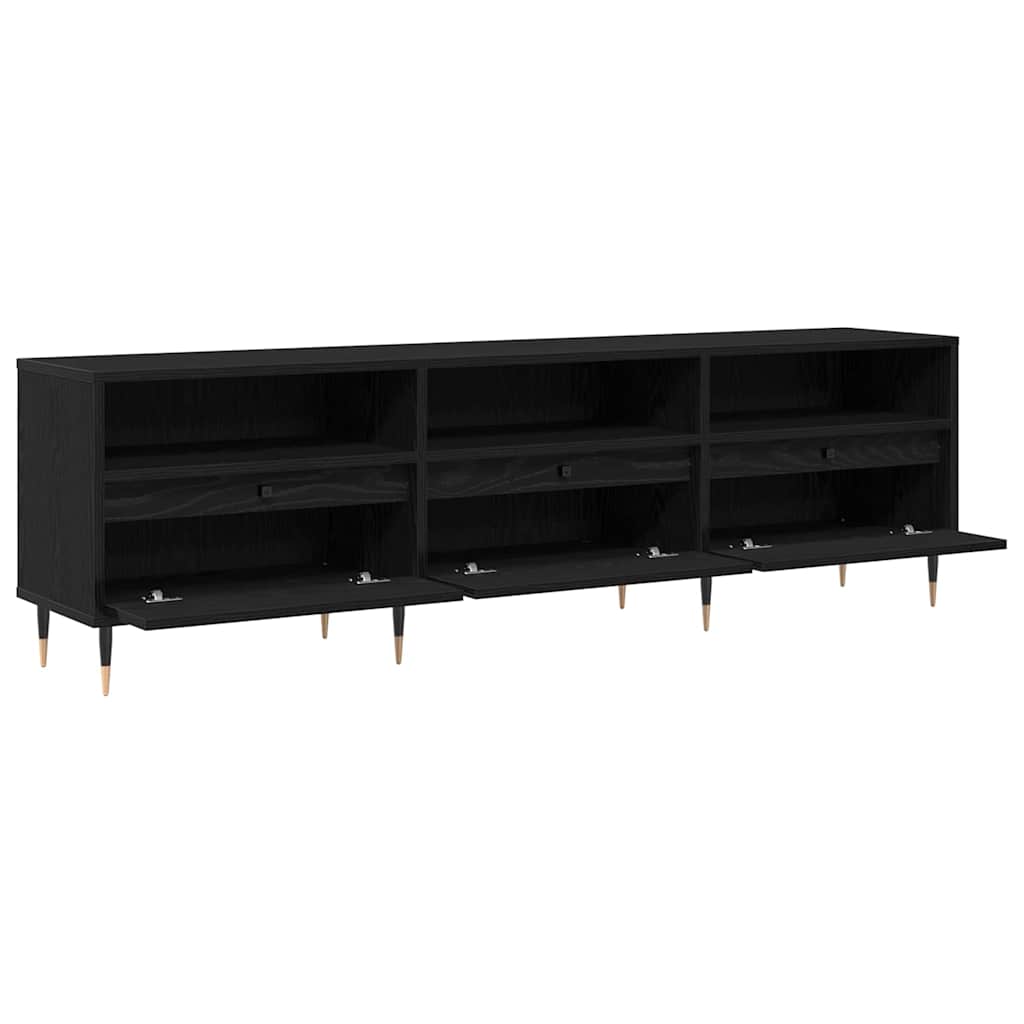 Cabinet TV Stejar negru 150 x 30 x 44.5 cm Lemn compozit GartenMobel Dekor