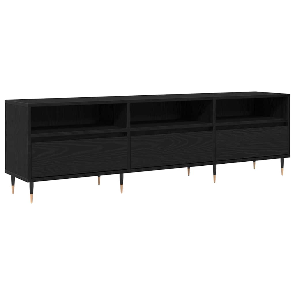 Cabinet TV Stejar negru 150 x 30 x 44.5 cm Lemn compozit GartenMobel Dekor