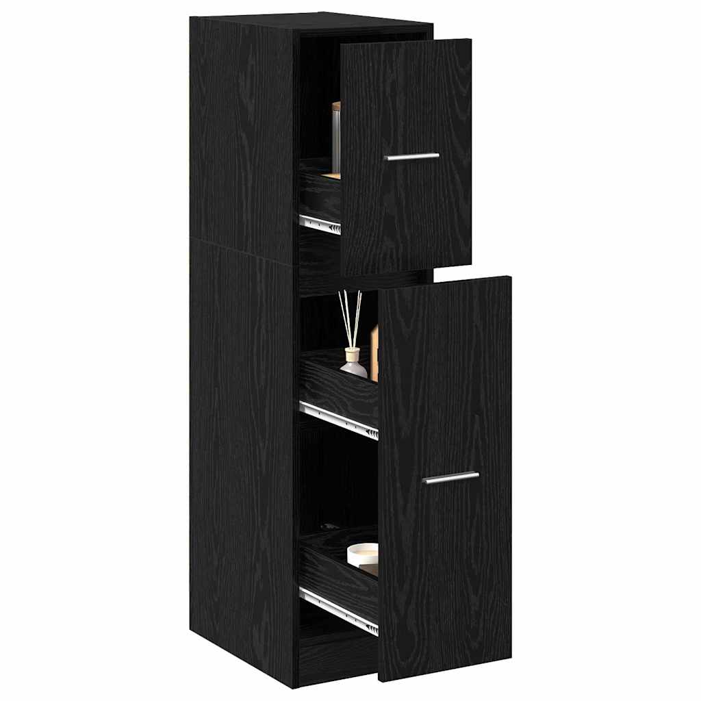 Cabinet de Apotecă Stejar negru 30 x 41 x 118 cm Lemn compozit GartenMobel Dekor
