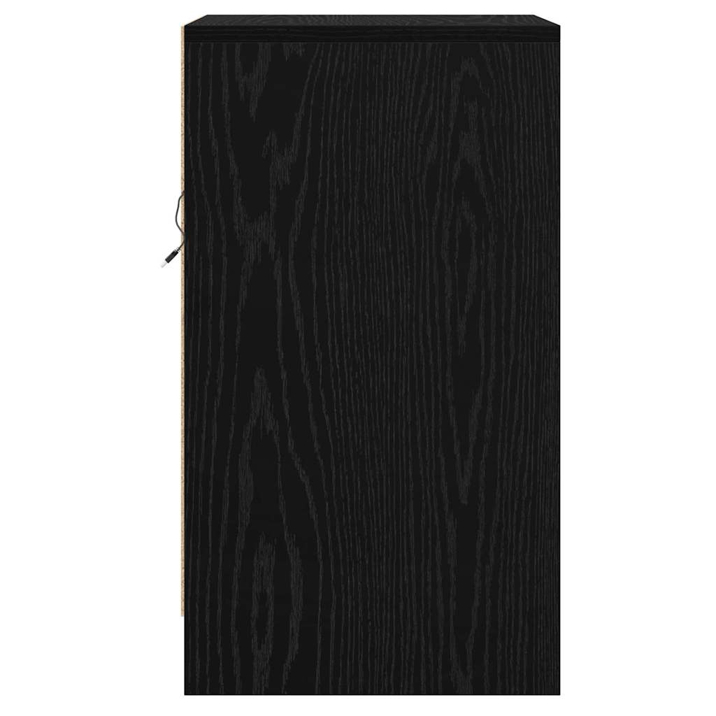 Dulap de noapte cu Stejar negru 38 x 34 x 61 cm Lemn compozit GartenMobel Dekor