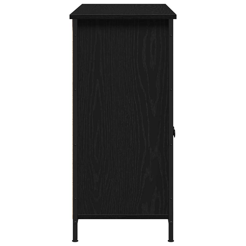 Bufet Stejar negru 100 x 35 x 75 cm Lemn compozit GartenMobel Dekor