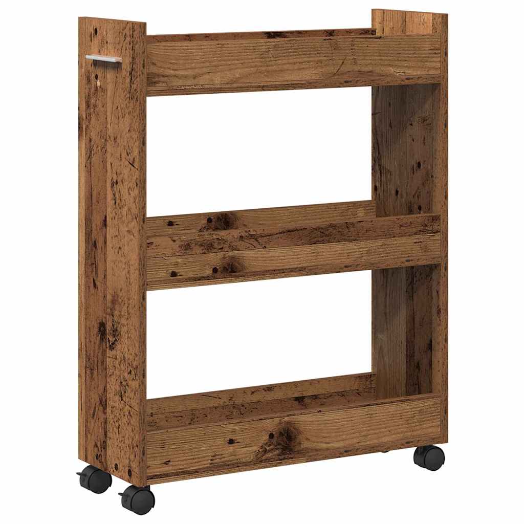 Dulap cu roata Lemn vechi 60 x 22 x 79 cm Lemn compozit GartenMobel Dekor