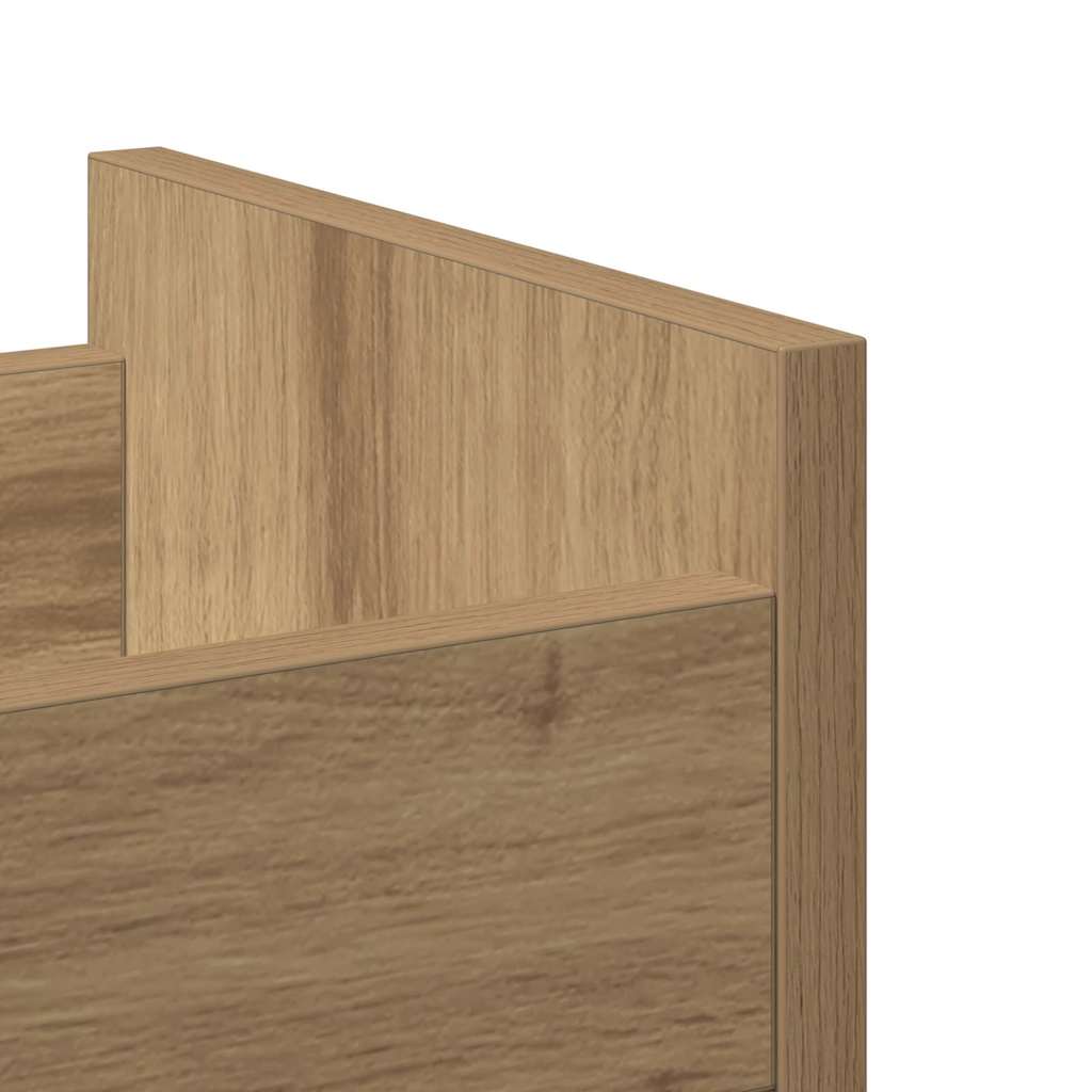 Dulap cu roata stejar artizanal 60 x 22 x 79 cm Lemn compozit GartenMobel Dekor
