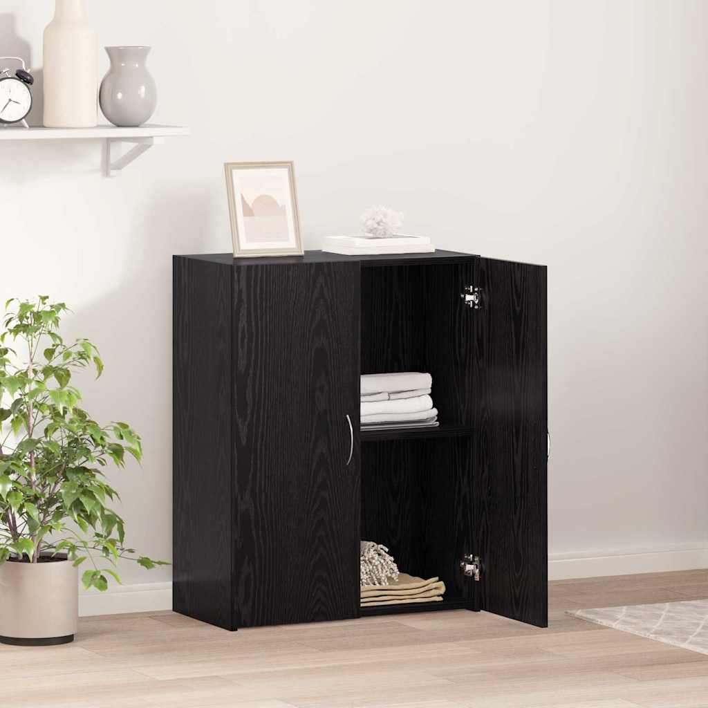 Dulap de birou cu ușă Stejar negru 60 x 32 x 77.5 Lemn compozit GartenMobel Dekor