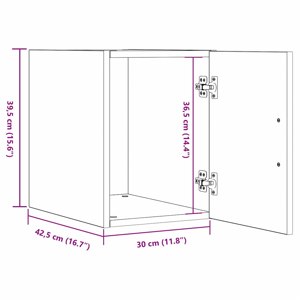 Dulap de perete Pe perete stejar artizanal 30 x 42.5 x 40 cm GartenMobel Dekor