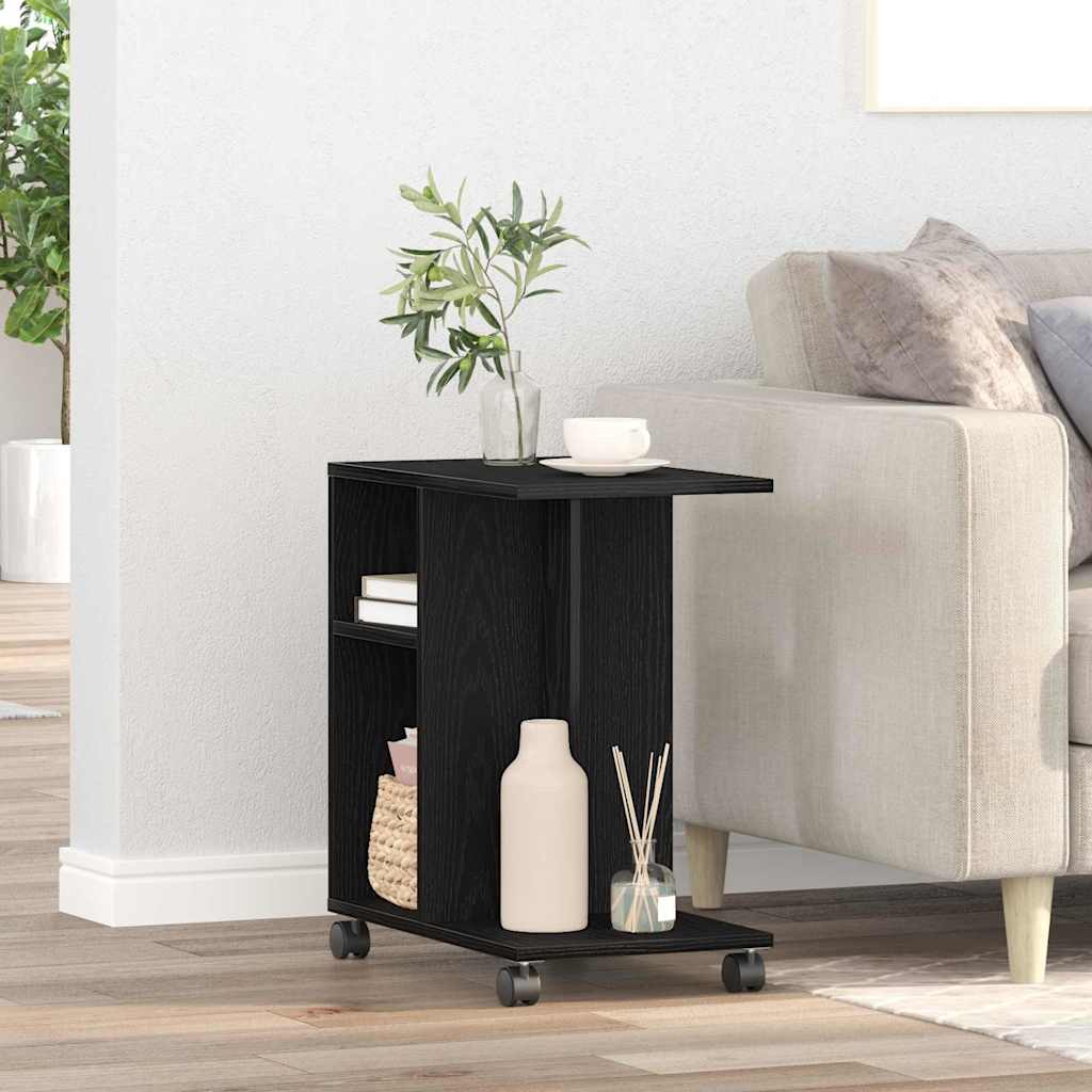 Masă laterală Stejar negru 50 x 30 x 55 cm Lemn compozit GartenMobel Dekor