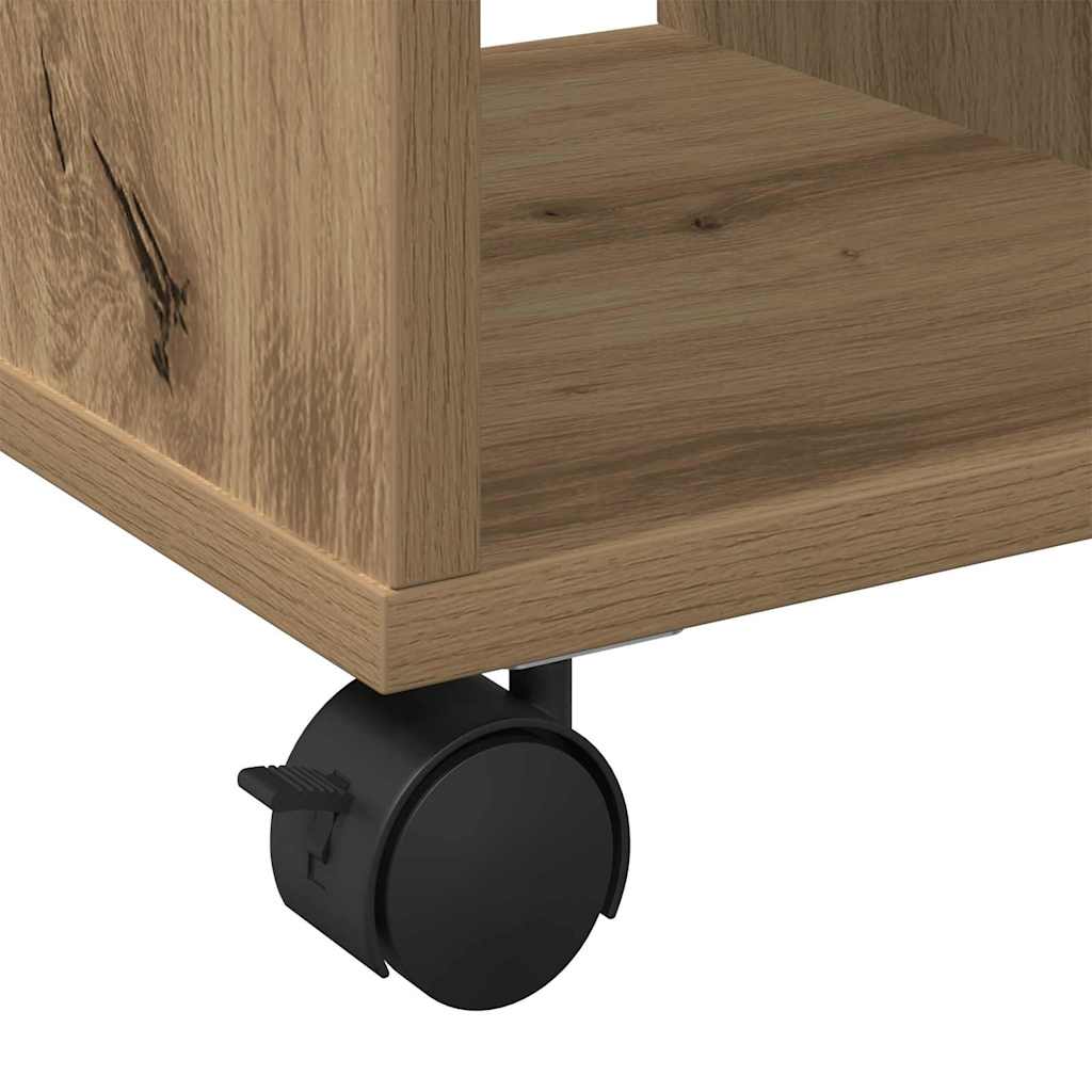 Masă laterală stejar artizanal 50 x 30 x 55 cm Lemn compozit GartenMobel Dekor