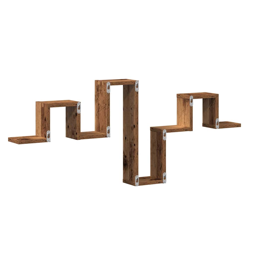 Raft de perete Lemn vechi 104,5 x 10 x 43 cm Lemn compozit GartenMobel Dekor