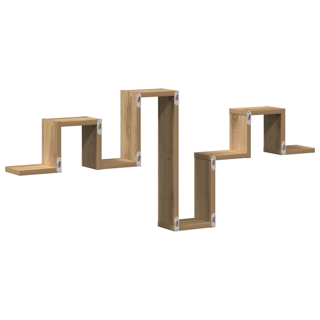 Raft de perete cu raft stejar artizanal 104,5 x 10 x 43 cm GartenMobel Dekor