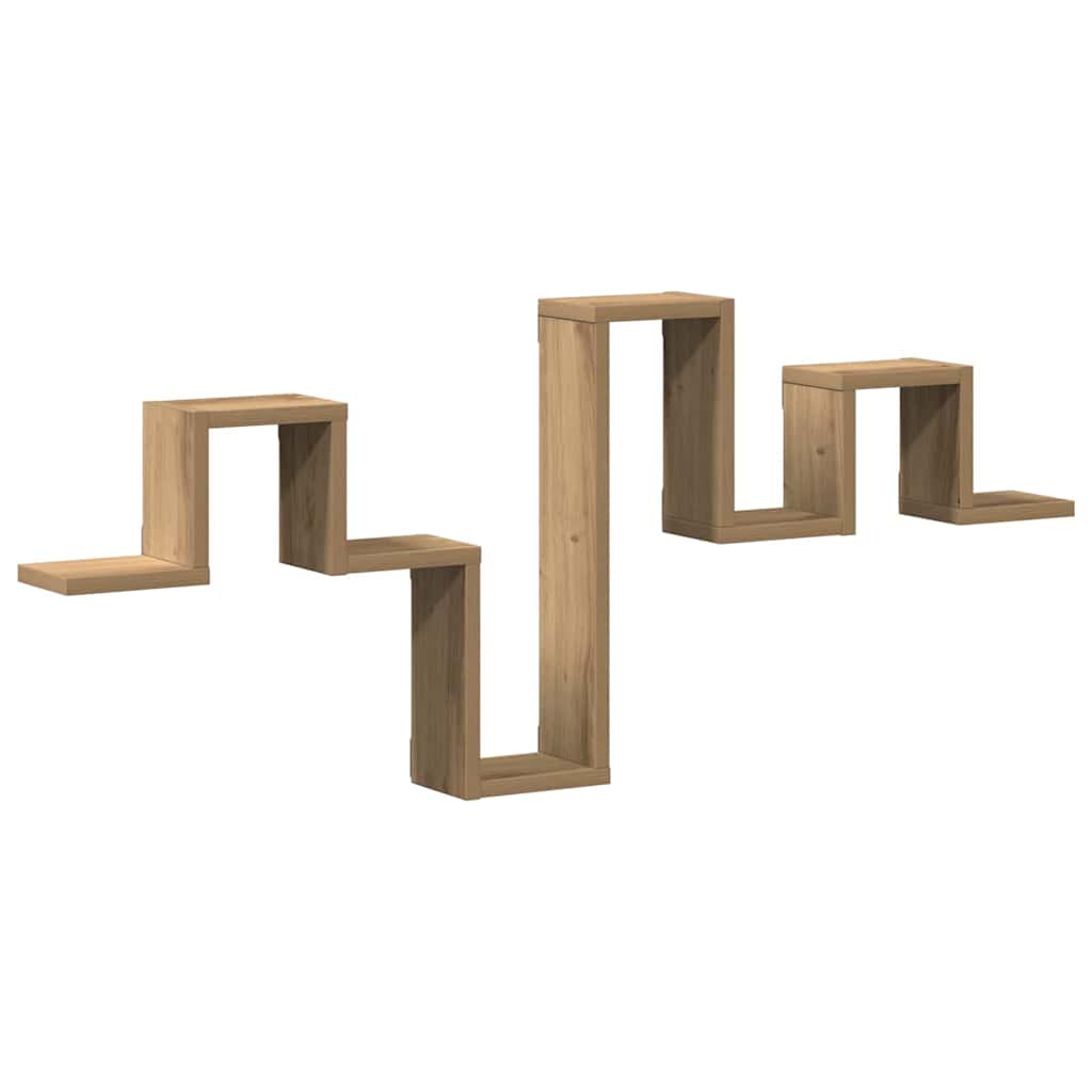 Raft de perete cu raft stejar artizanal 104,5 x 10 x 43 cm GartenMobel Dekor