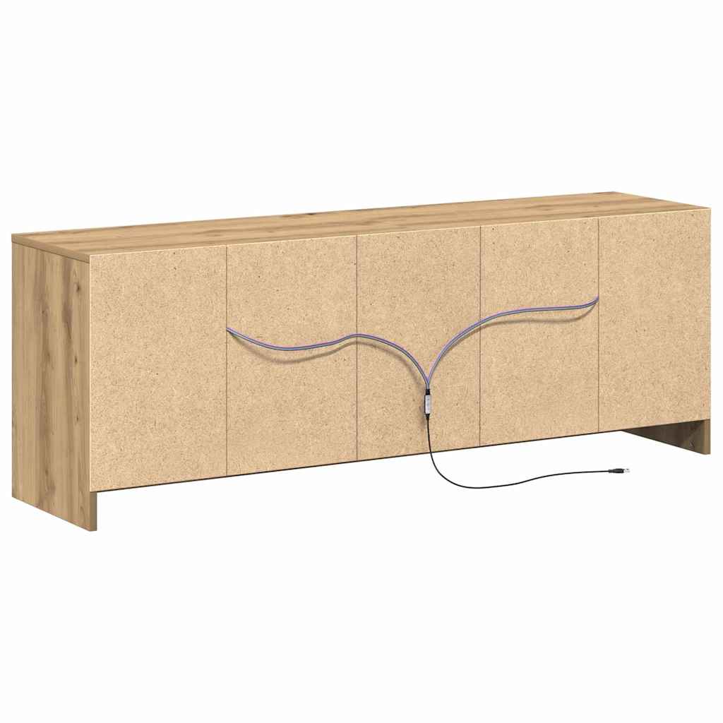 Cabinet TV Maro 139.5 x 34 x 50 cm Lemn compozit GartenMobel Dekor