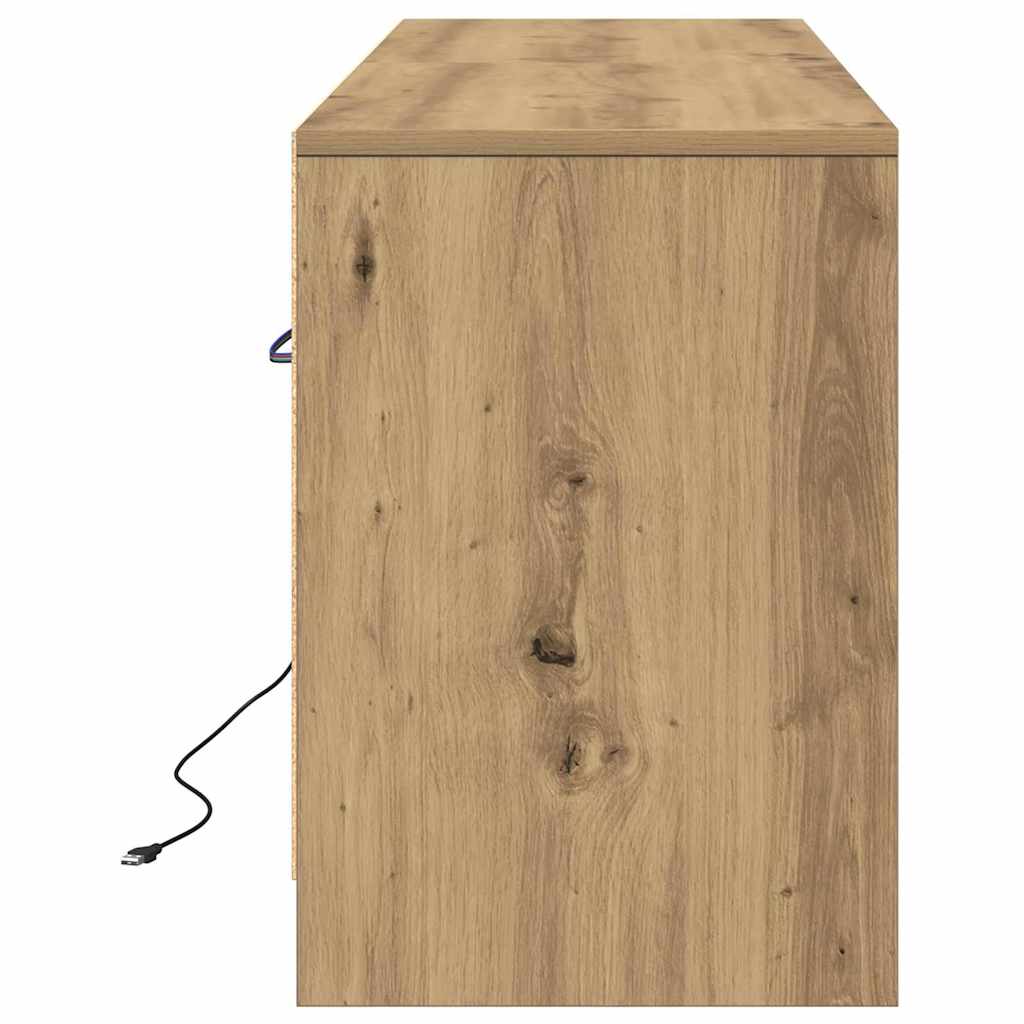 Cabinet TV Maro 139.5 x 34 x 50 cm Lemn compozit GartenMobel Dekor