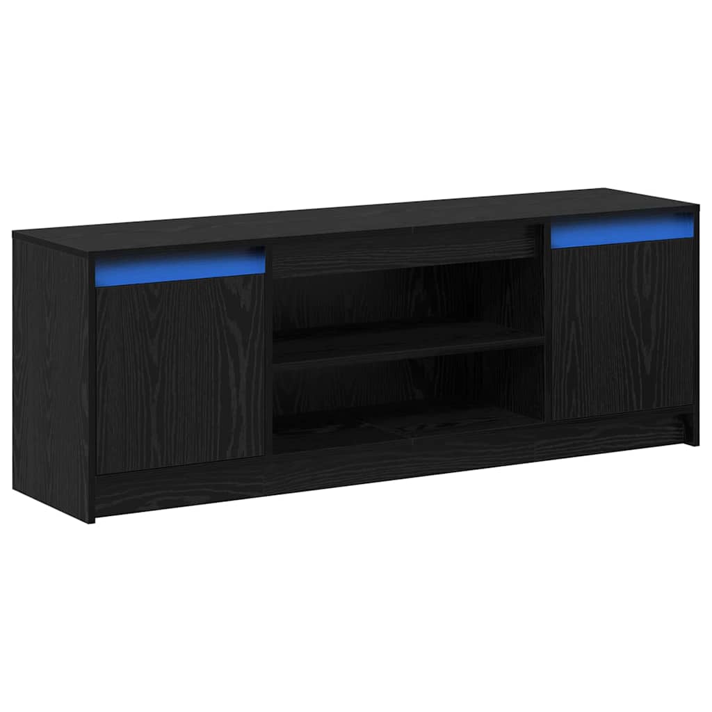 Cabinet TV Negru 139.5 x 34 x 50 cm Lemn compozit GartenMobel Dekor