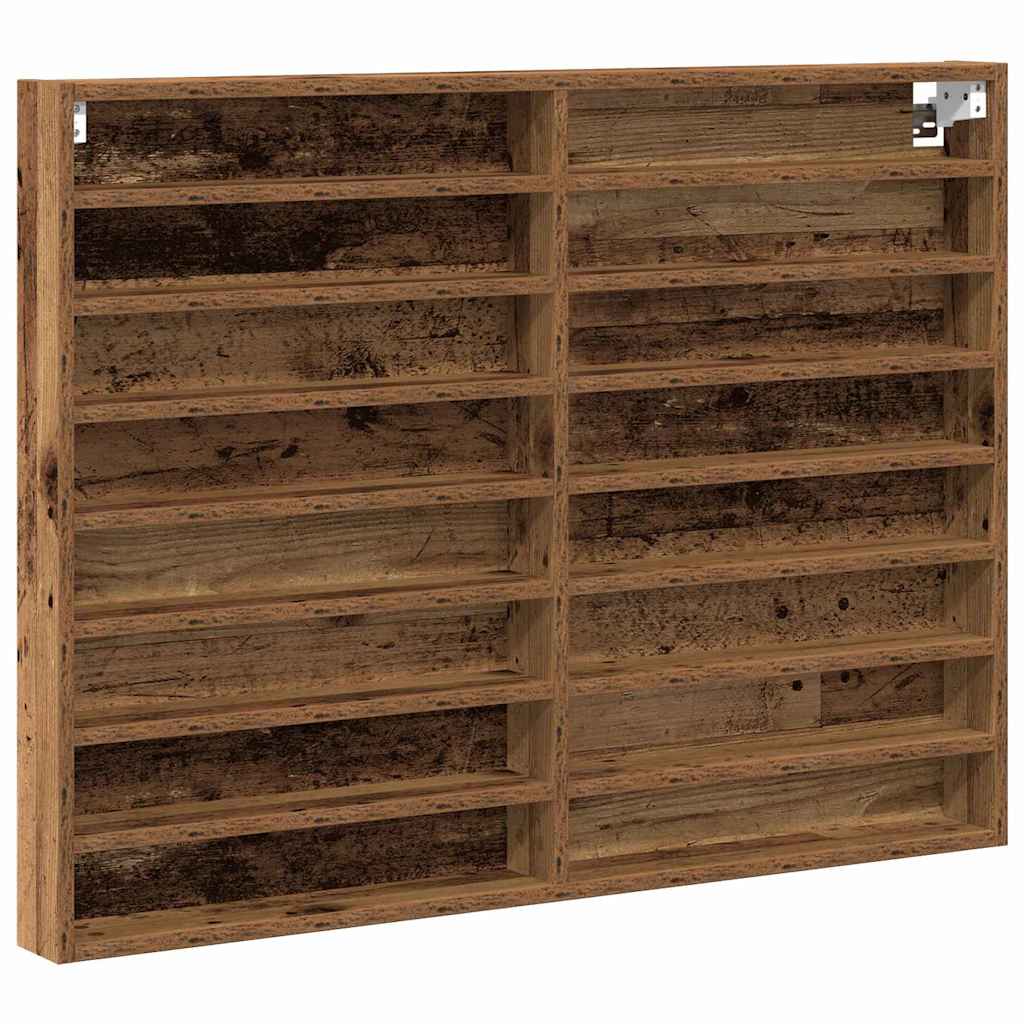 Cabinet de afișare Lemn Vechi 100 x 8.5 x 75 cm Lemn compozit GartenMobel Dekor