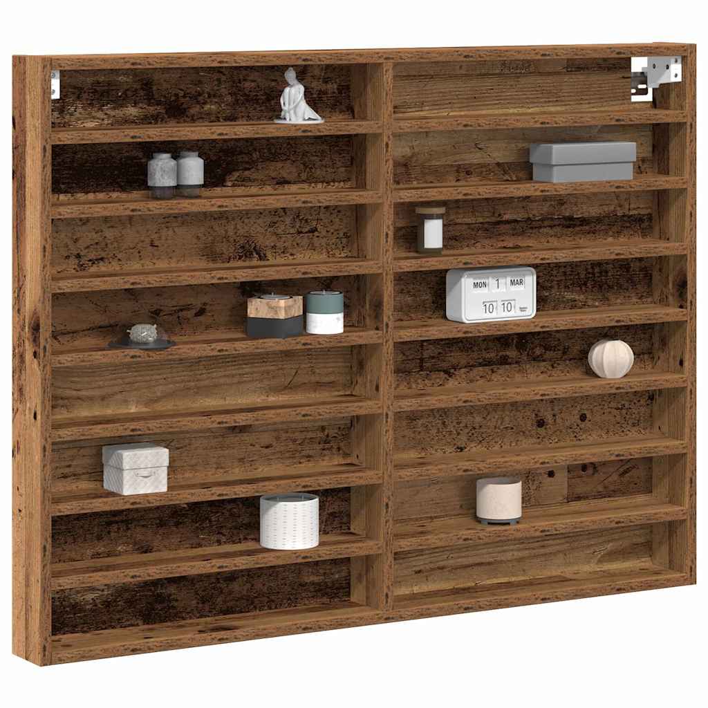 Cabinet de afișare Lemn Vechi 100 x 8.5 x 75 cm Lemn compozit GartenMobel Dekor