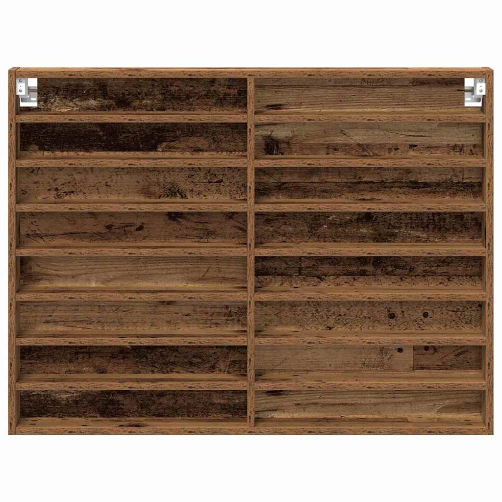Cabinet de afișare Lemn Vechi 100 x 8.5 x 75 cm Lemn compozit GartenMobel Dekor