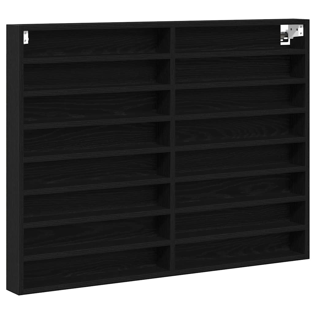 Cabinet de afișare Stejar negru 100 x 8.5 x 75 cm Lemn compozit GartenMobel Dekor