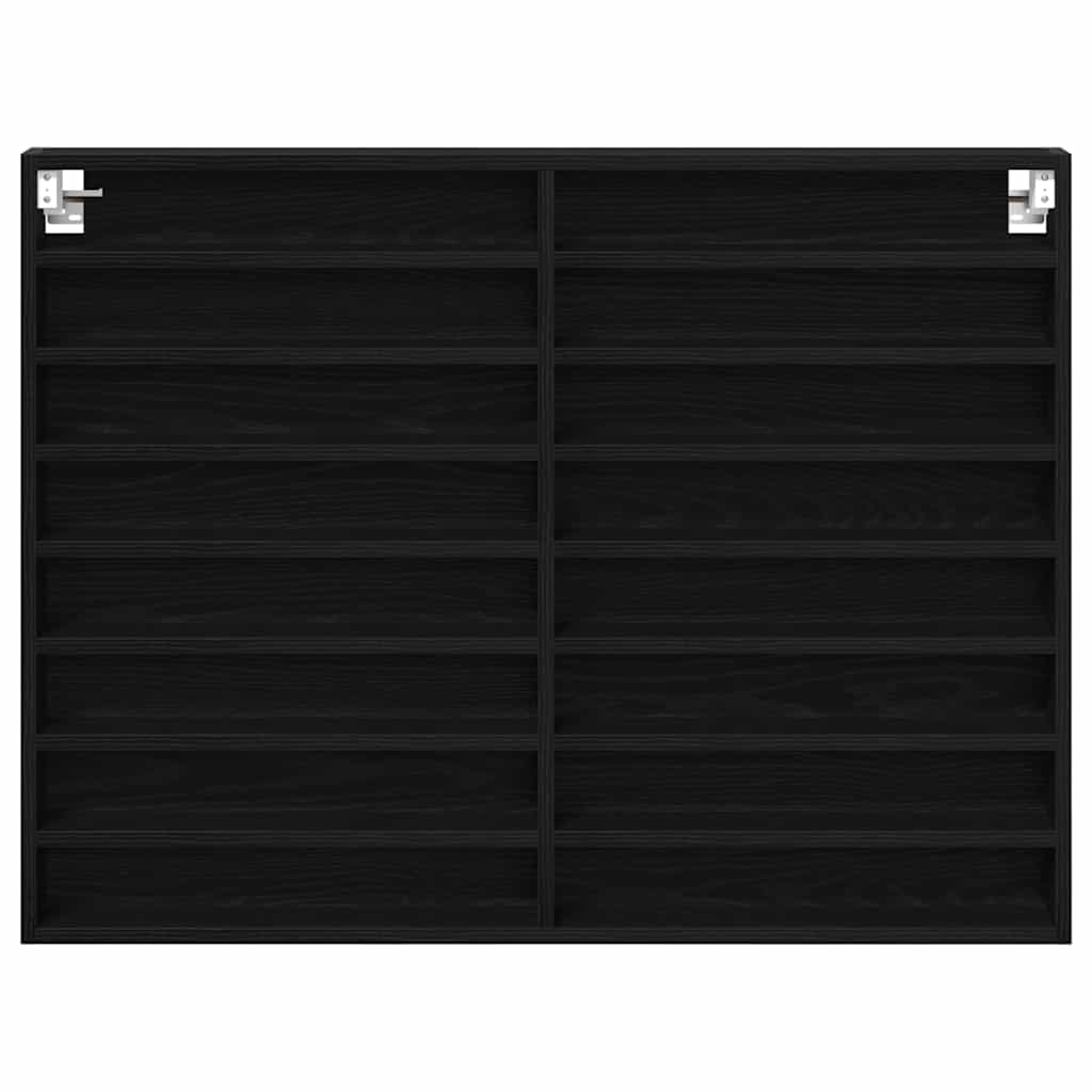 Cabinet de afișare Stejar negru 100 x 8.5 x 75 cm Lemn compozit GartenMobel Dekor