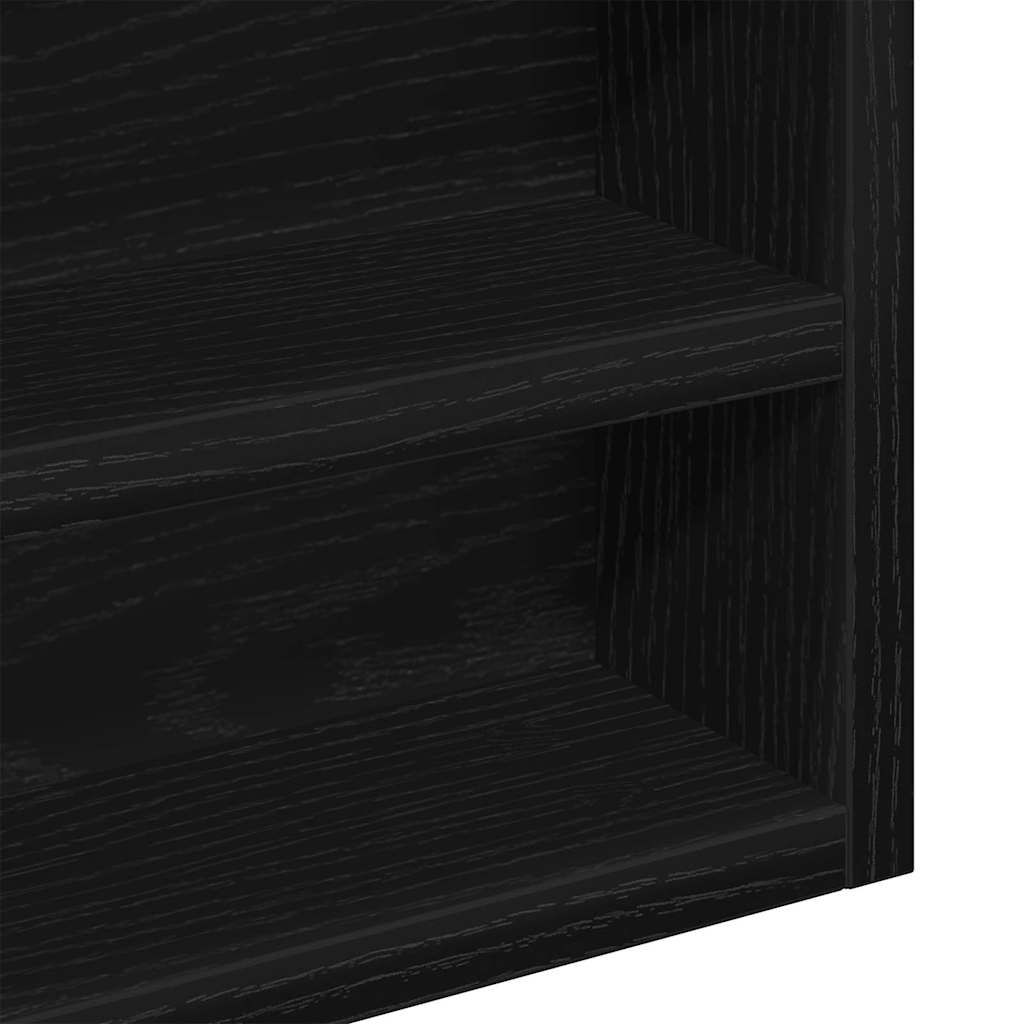 Cabinet de afișare Stejar negru 100 x 8.5 x 75 cm Lemn compozit GartenMobel Dekor