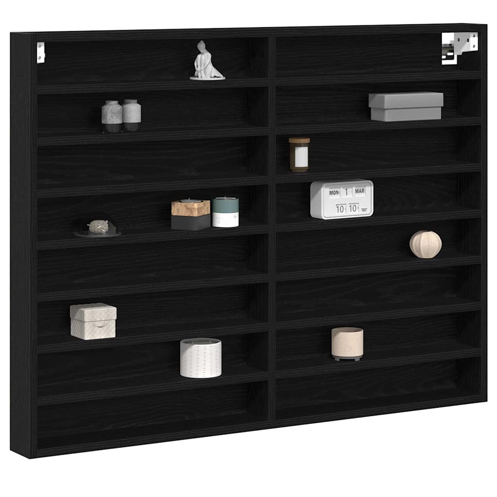 Cabinet de afișare Stejar negru 100 x 8.5 x 75 cm Lemn compozit GartenMobel Dekor