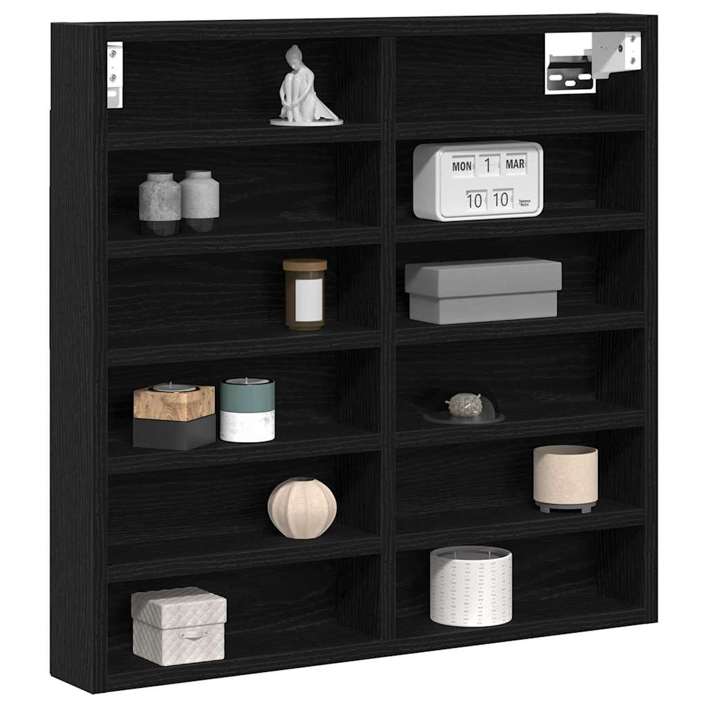 Cabinet de afișare Stejar negru 60 x 8.5 x 58 cm Lemn compozit GartenMobel Dekor