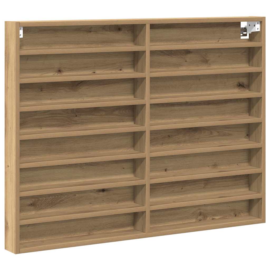 Cabinet de afișare cu raft stejar artizanal 100 x 8.5 x 75 cm GartenMobel Dekor