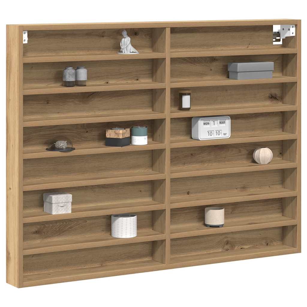 Cabinet de afișare cu raft stejar artizanal 100 x 8.5 x 75 cm GartenMobel Dekor