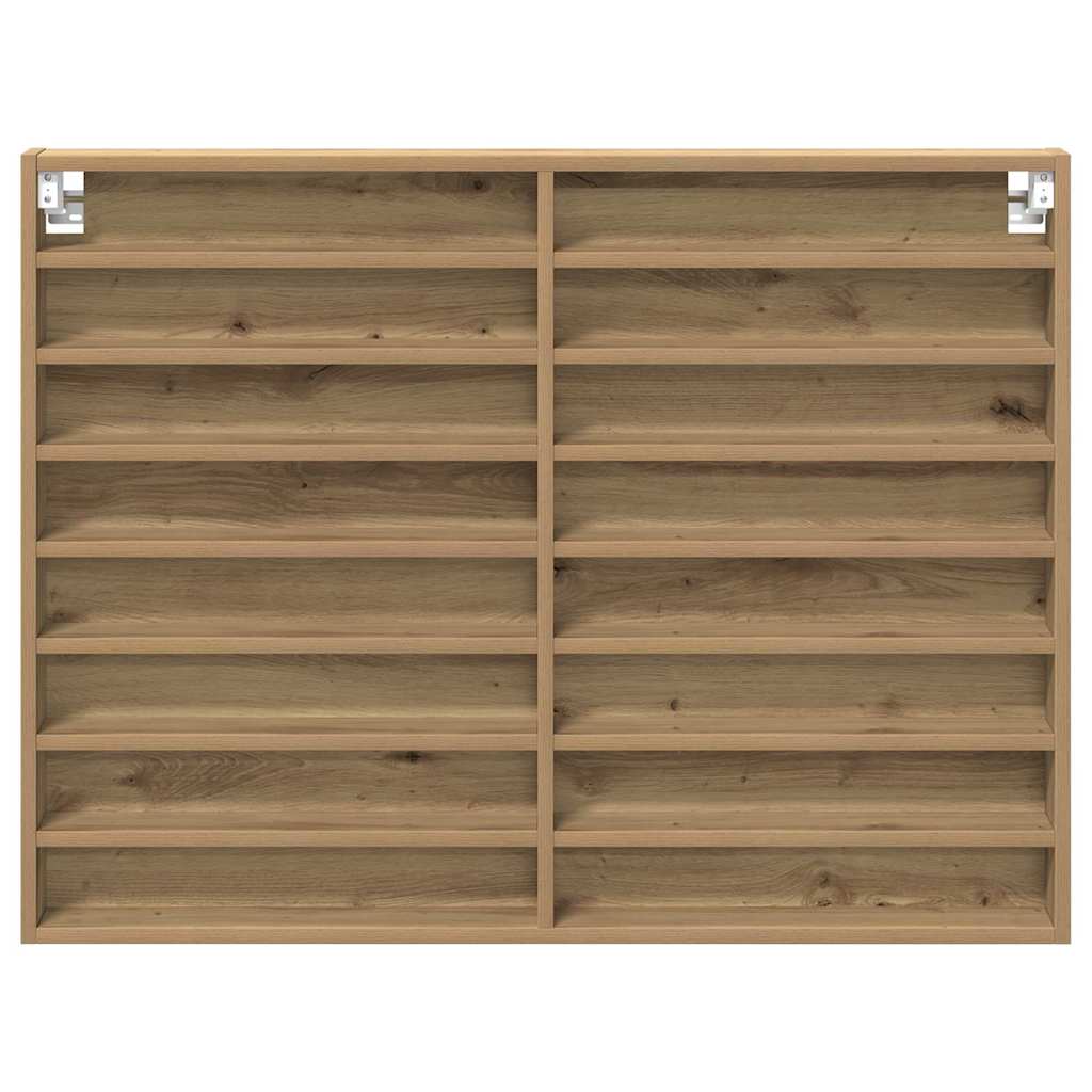 Cabinet de afișare cu raft stejar artizanal 100 x 8.5 x 75 cm GartenMobel Dekor