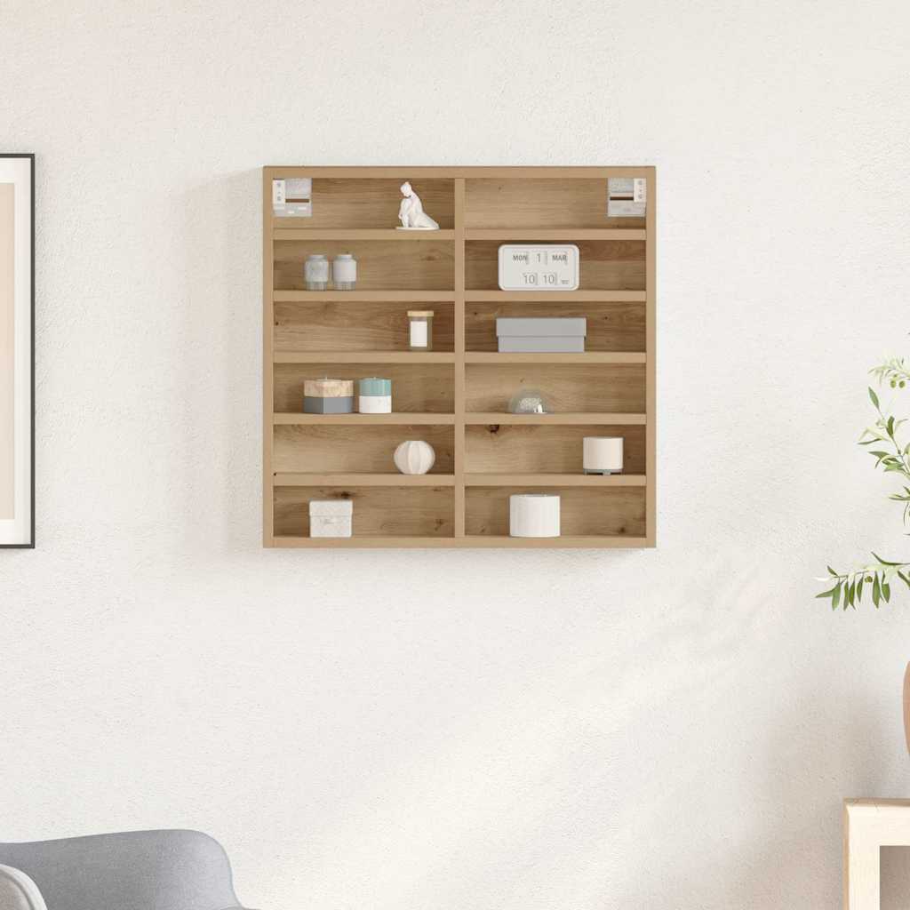 Cabinet de afișare cu raft stejar artizanal 60 x 8.5 x 58 cm GartenMobel Dekor