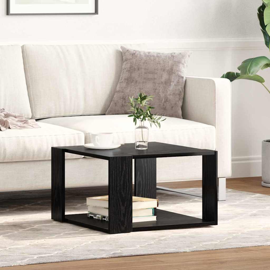 Masă de cafea Stejar negru 51.5 x 51.5 x 30 cm Lemn compozit GartenMobel Dekor