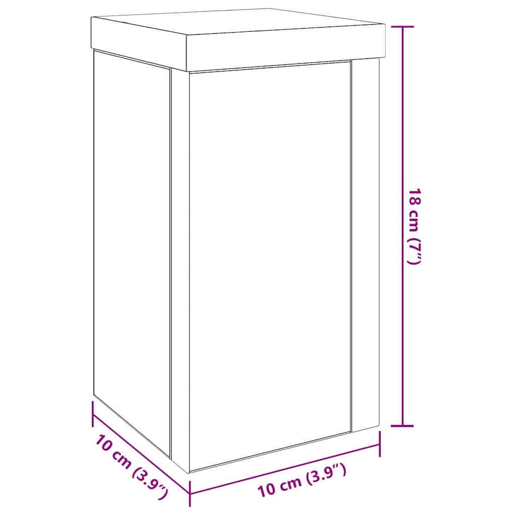 Suport pentru plante 2 pcs Stejar negru 10 x 10 x 18 cm GartenMobel Dekor