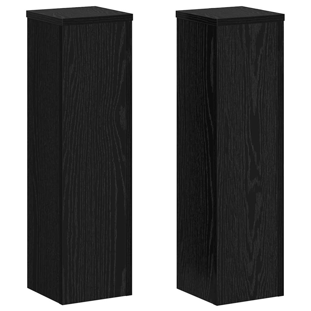 Suport pentru plante 2 pcs Stejar negru 17 x 17 x 60 cm GartenMobel Dekor