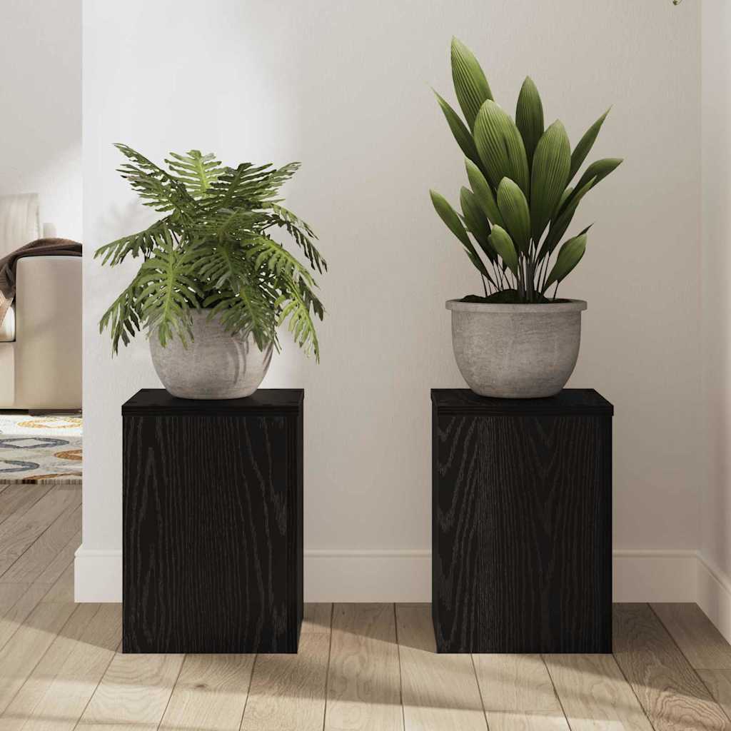 Suport pentru plante 2 pcs Stejar negru 25 x 25 x 35 cm GartenMobel Dekor