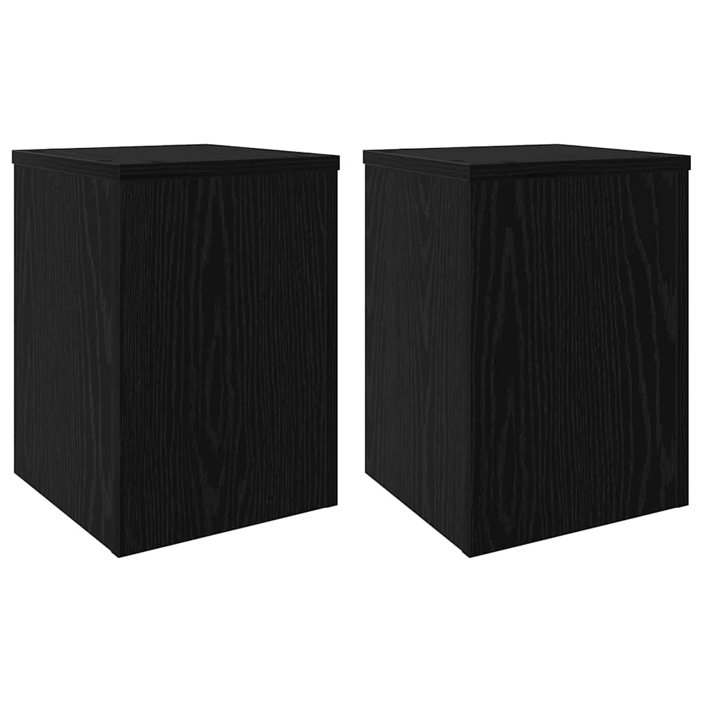 Suport pentru plante 2 pcs Stejar negru 25 x 25 x 35 cm GartenMobel Dekor